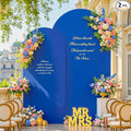 Royal Blue Arch Backdrop Cover for Wedding, 7.2FT 6FT Set of 2 Stretchy Spandex Fitted Arch Stand Cover for Baby Shower, Birthday Party Decor, Chiara Backdrop Cover with Double-Sided Design