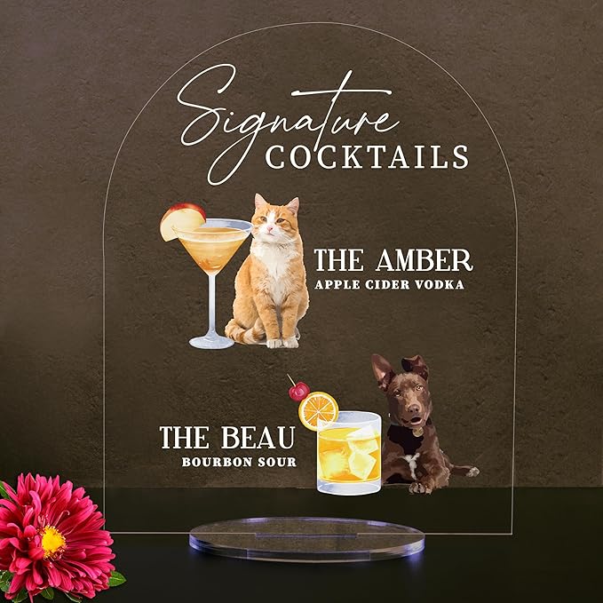 Pet Signature Drink Wedding Signs