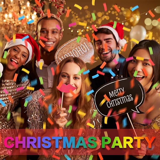 Confetti Cannon Multicolor 12 Pack Biodegradable Confetti Popper Party Confetti Shooters12 Inch Confetti Popper Cannons Confetti Poppers for Wedding,Birthday,Graduation, New Years Celebration