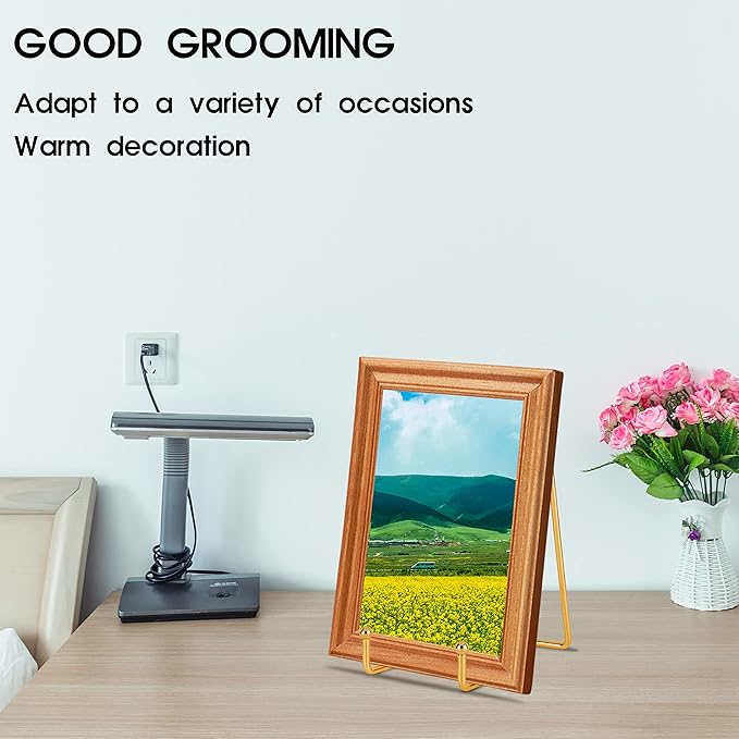 Decolore 6 inch 3 Pack Gold Metal Display Stands Plate Stands Plate Holder Display Stands for Picture, Decorative Plate, Book, Photo Easel, Artistic Work