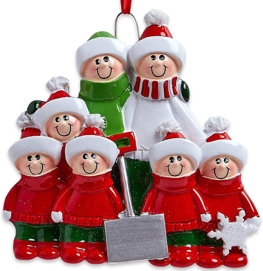 Personalized Family Christmas Ornaments - Custom Ornaments Family of 7 Christmas Ornament 2026 Holiday Family Ornament Customized Hanging Christmas Ornaments Family of 7 Ornaments for Christmas Tree
