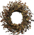 tempus 20" artificial fall coffee-colored flower string wreath, main product view