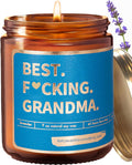 Best Grandma Ever Candle - Funny Grandma Gifts from Grandkids - Lavender Vanilla Soy Candle - Grandma Birthday & Christmas Gift Idea for Grandma from Granddaughter, Grandson or Grandkids