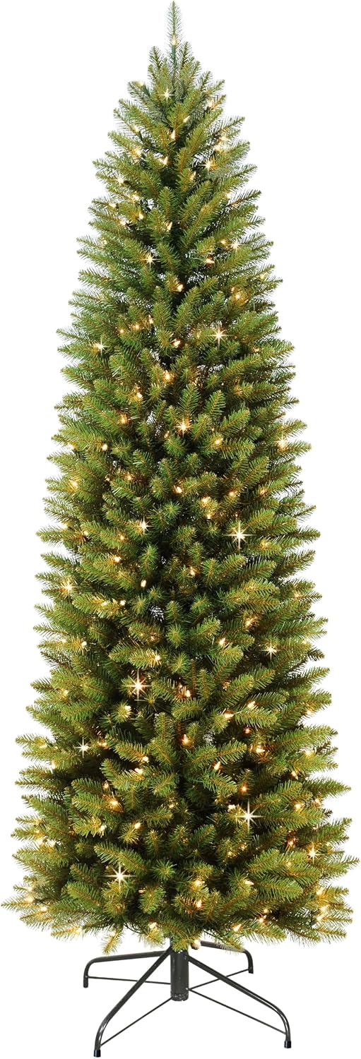 puleo international 7.5ft pre-lit fraser fir pencil christmas, main product view