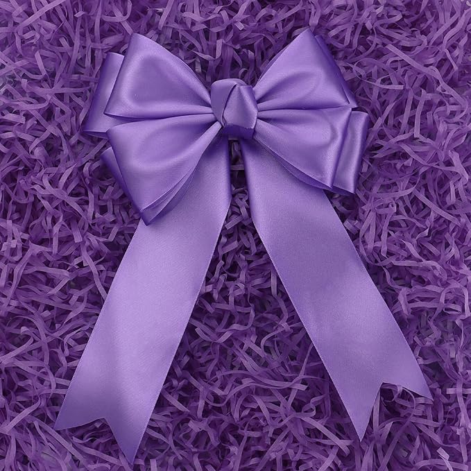 Light Purple Solid Satin Ribbon 2 Inch 25 Yards Solid Polyester Fabric Ribbon for Gift Wrapping Wedding Christmas Baby Shower Birthday Party Decoration Handmade Immortal Flower Craft