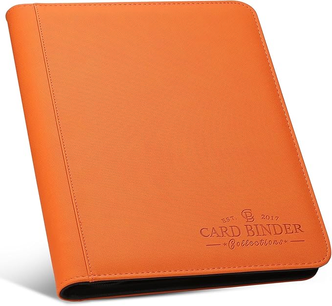 9 Pocket Card Binder, Premium Zip Trading Card Binder, 540 Double Sided Pocket PU Collection Binder, Collector Album, Card Folder for MTG, TCG, Sports Cards