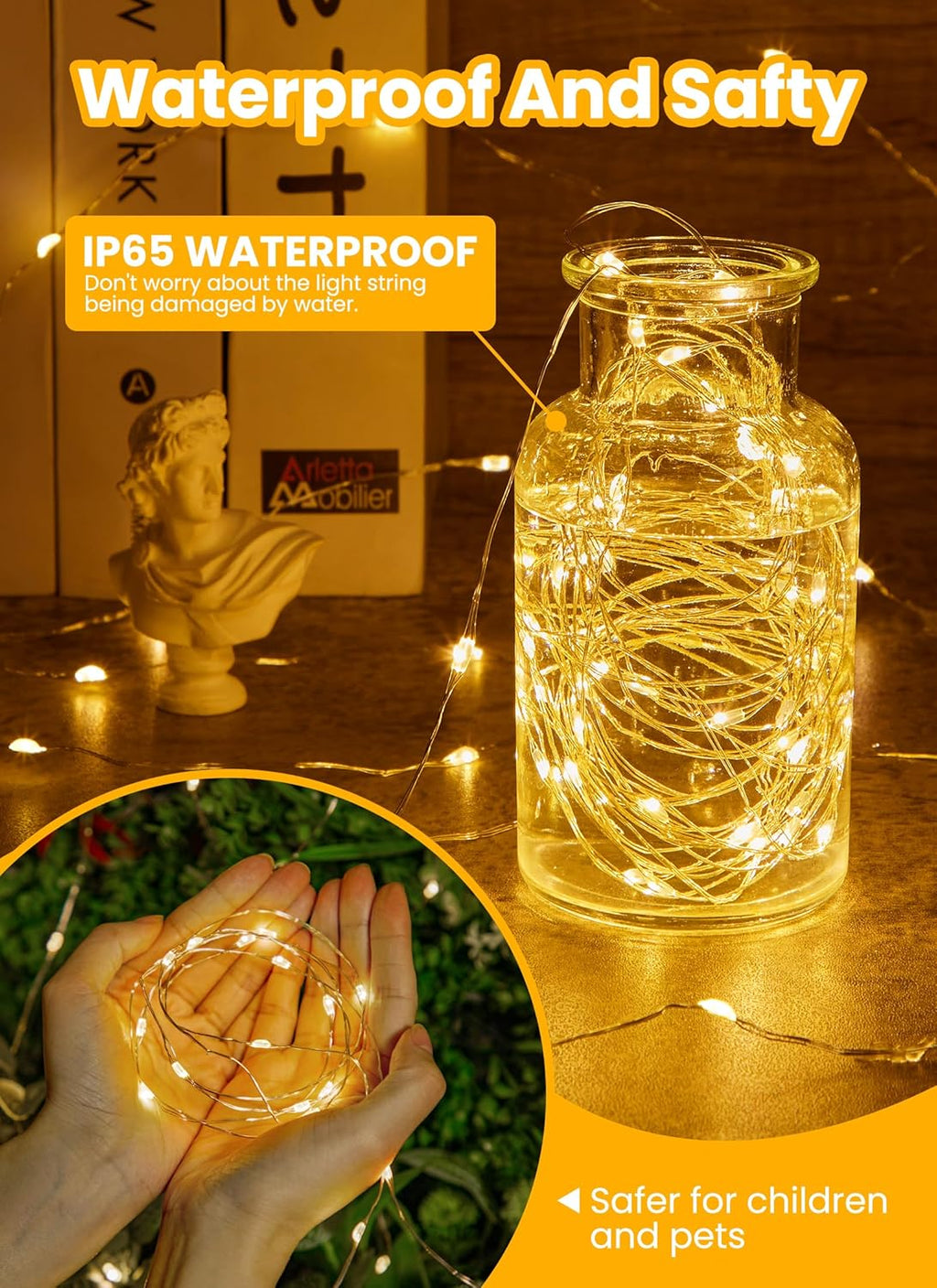 Fairy Lights with Remote, 8 Modes & Timer, 66 Feet 200 Led Christmas Light Twinkle Lights Plug in, Waterproof String Lights for Bedroom Decor Home Girl's Room Garden Party Christmas Decorations