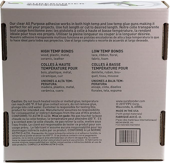 Surebonder RR-77 Full Size 77 ft. Clear All Temperature Hot Glue Stick Roll/Rope for Continuous Gluing, 7/16" x 77' - 5 lb Box