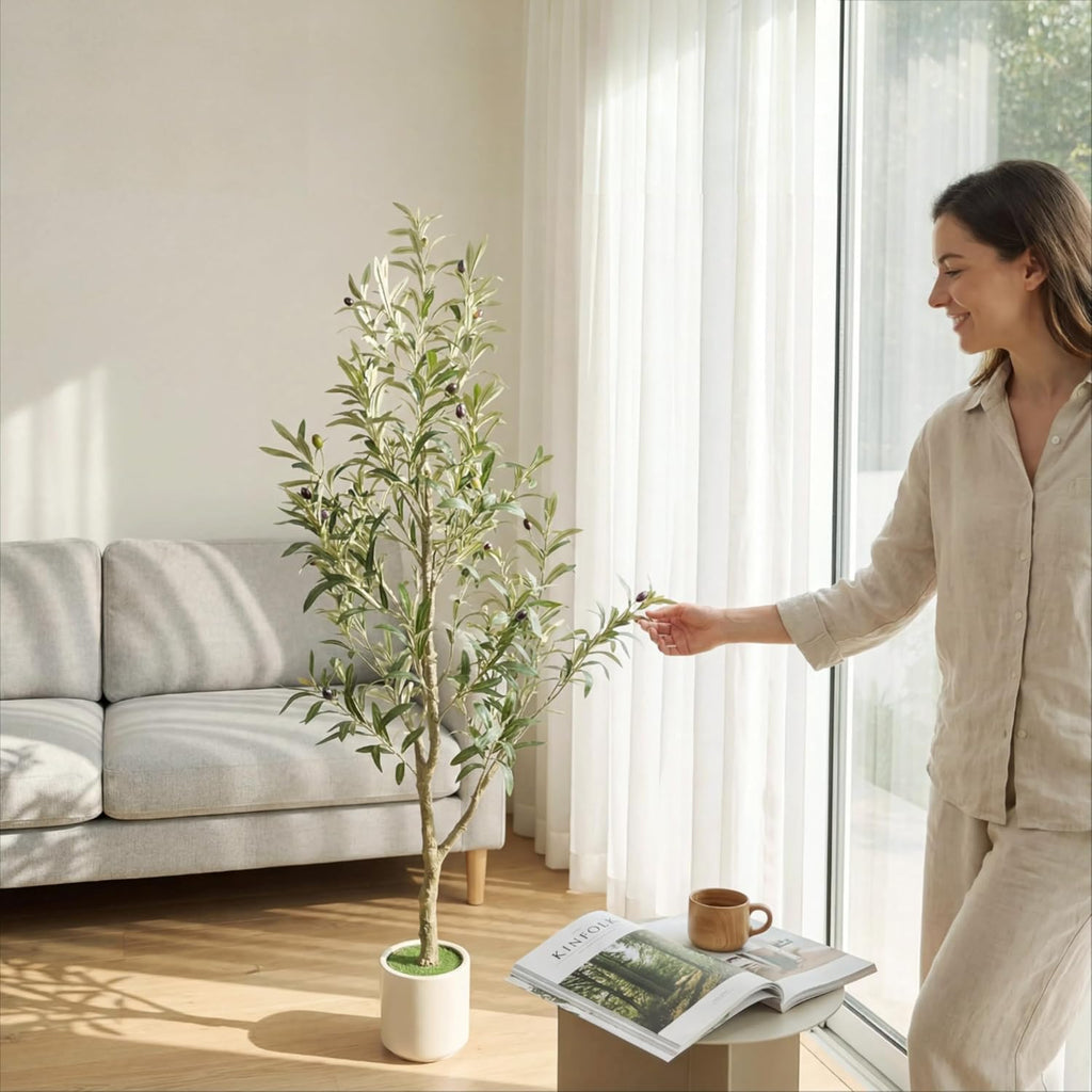 faux olive tree, 5ft artificial olive trees with on a desk or shelf