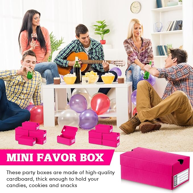 12 Sets Mini Sneaker Boxes for Party Favors Mini Shoe Gifts Boxes 4.7 x 2.5 x 2 Inch Sports Small Gift Case with Editable Label for Candies Cookies Snackss