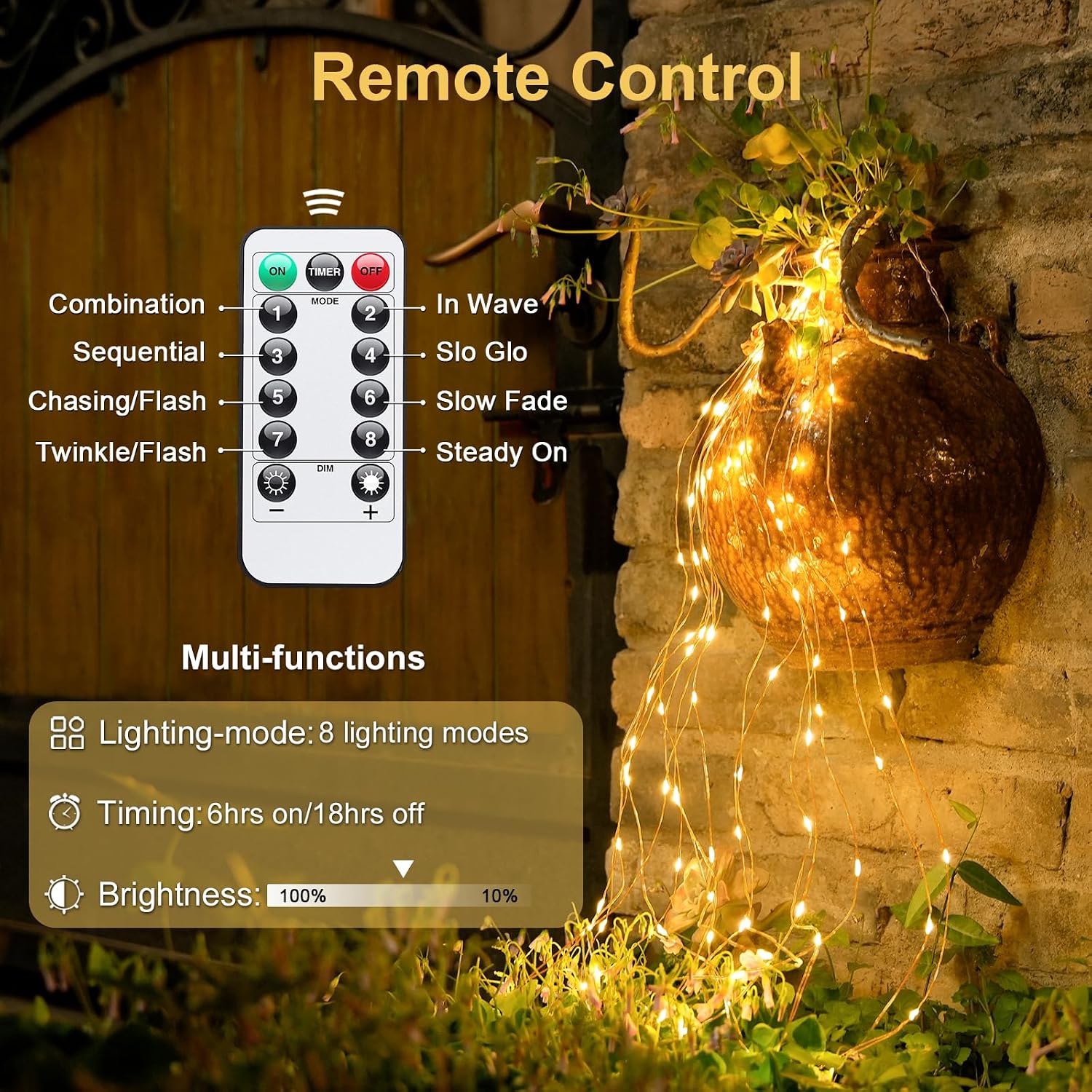JMEXSUSS 2 Pack Fairy Lights Battery Operated with Remote, Total 400 LED 132ft Battery Powered String Lights, Twinkle Fairy Lights for Bedroom, Classroom, Dorm, Tree, Indoor, Outdoor Decor, Warm White