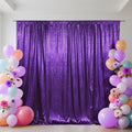 SquarePie Sequin Backdrop Curtain Not See Through Thick Glitter Background for Party 6FT x 6FT Purple