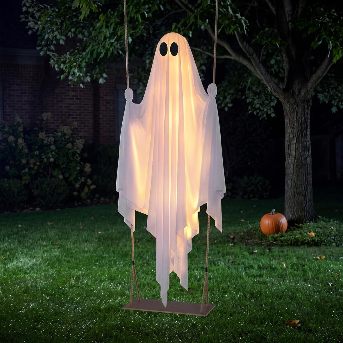 JOYIN Halloween Decorations Outdoor - 5 FT Large Hanging Swing Ghost, Swing W...