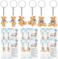 Landical 50 Sets Bear Baby Shower Party Favors A Message From The Bump Keychains Thank You Card Decorations for Gender Reveal Guest Gift