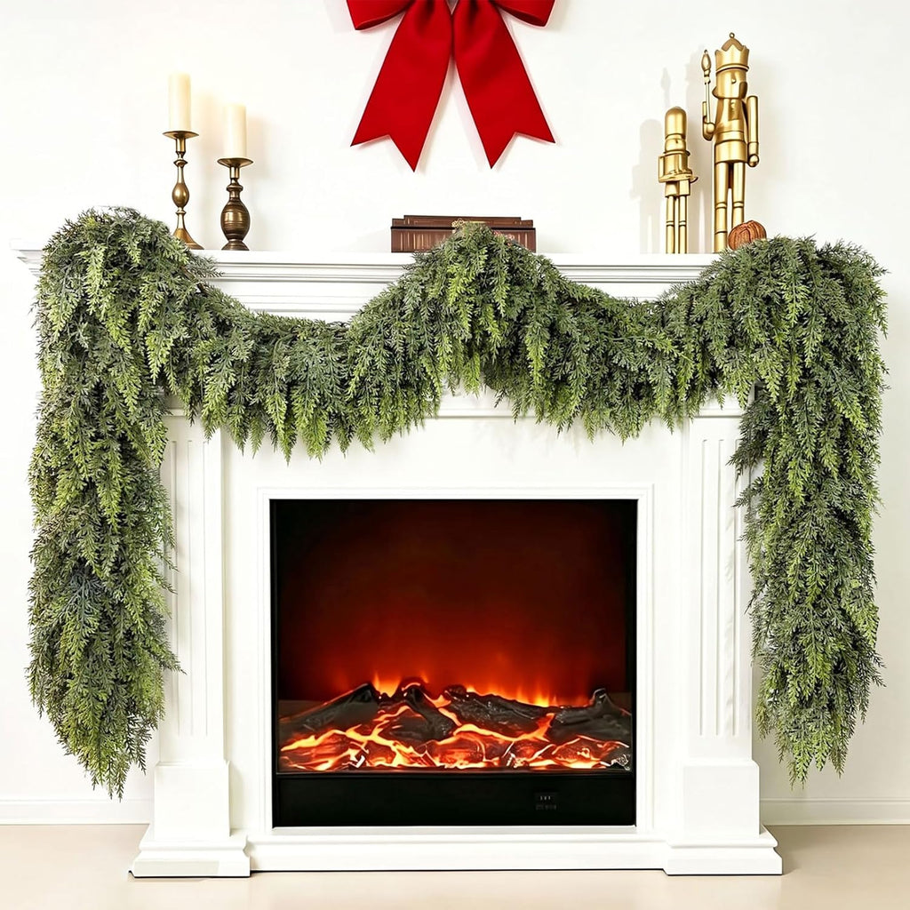 tasruwat deluxe 9 ft artificial christmas cedar garland, main product view