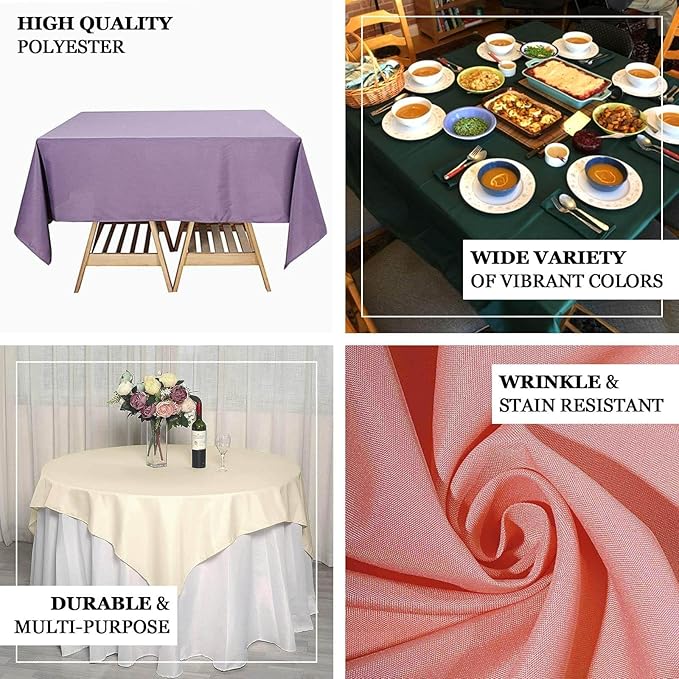 Efavormart 70" Square Linens Nude Wholesale Linens Polyester Square Linen Tablecloth for Wedding Banquet Party Restaurant