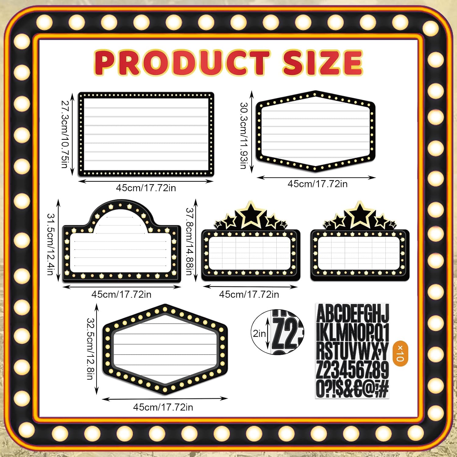 Feifeiya 6 Pack Wedding Bottle Service Sign with Letters Sticker Entrance Props Bridal Party Nightclub Bottle Service Sign with Letters for Nightclub Clubs Weddings Parties(Classic,Black)