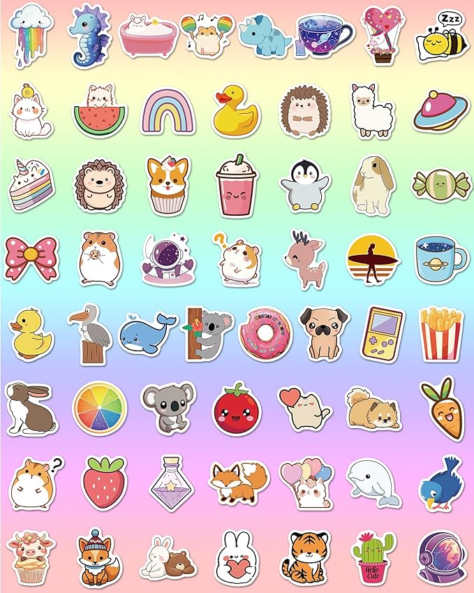 600 Pcs Stickers for Kids, Cute Water Bottle Stickers for Kids Waterproof, Vinyl Laptop Kid Sticker Pack, Kid Classroom Prizes for Elementary Students