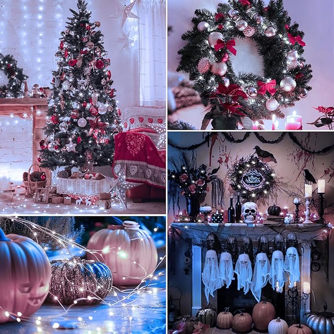 btfarm 10 Pack Fairy Lights Battery Operated with Timer, 10FT 30LED Twinkle Lights Waterproof, Copper Wire Christmas String Lights Battery Powered for Indoor Outdoor Wedding Party Holiday Decorations