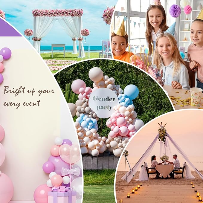 LEBENGURU Upgraded 7.2FT Wedding Arch Cover, Beige Spandex Fitted Arch Backdrop Cover, Round Top Chiara Stand Covers for Birthday Party Baby Shower Banquet Balloon Décor