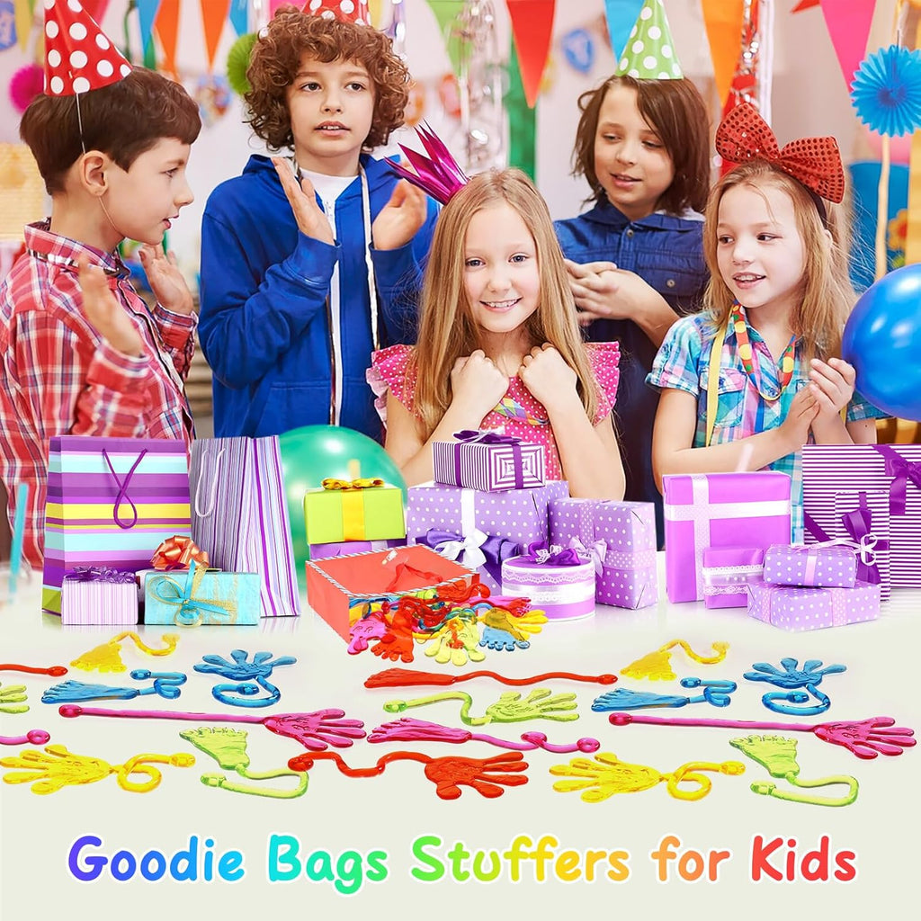 Sticky Hands Bulk 30 PCS Party Favors for Kids 4-8,8-12 Year Stretchy Sticky Hand Feet Goodie Bags Stuffers for Kids Classroom Prizes Back to Schoo Gifts for Student Birthday Trinkets Slap Hand