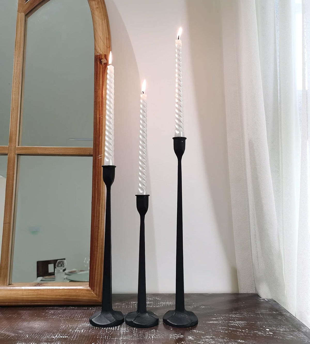 Iron Taper Candle Holder - Decorative Candle Stand - Candlestick Holder for W...