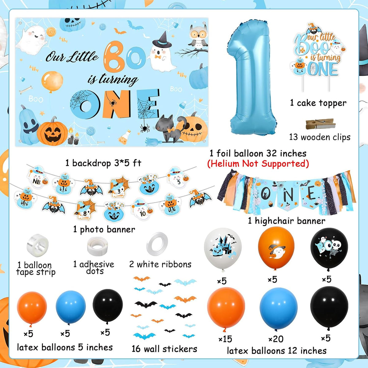 Halloween 1st Birthday Party Decorations for Boys 1st Birthday Party