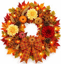 icx 24 inch fall wreaths for front door, main product view