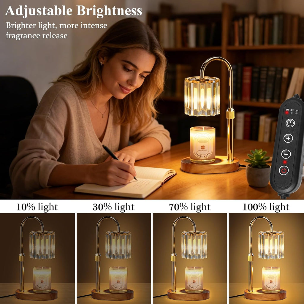 Lukasa Candle Warmer Lamp, with Timer Dimmer Adjustable Height, Home Decor, Room Decor, Wax Melt Warmer for Candles, Gifts for Mom, Gifts for Mother's Day, Birthday Gifts for Women