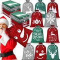 windyun 16 pcs christmas drawstring bag santa sack, main product view