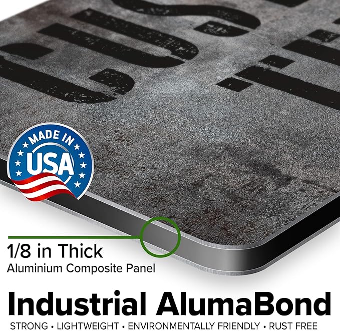 Custom Sign, Custom Street Sign, 11 Font Colors, 13 Font Styles, 4 Hole Options, 22 Sizes, 9x18 Inches, Rust Free DiBound, Fade Resistant, Made in USA by My Sign Center (Grunge Metal)