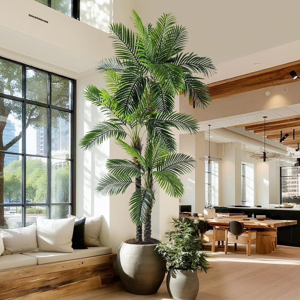 erimda 9.1ft artificial phoenix palm tree artificial plants, front angle view