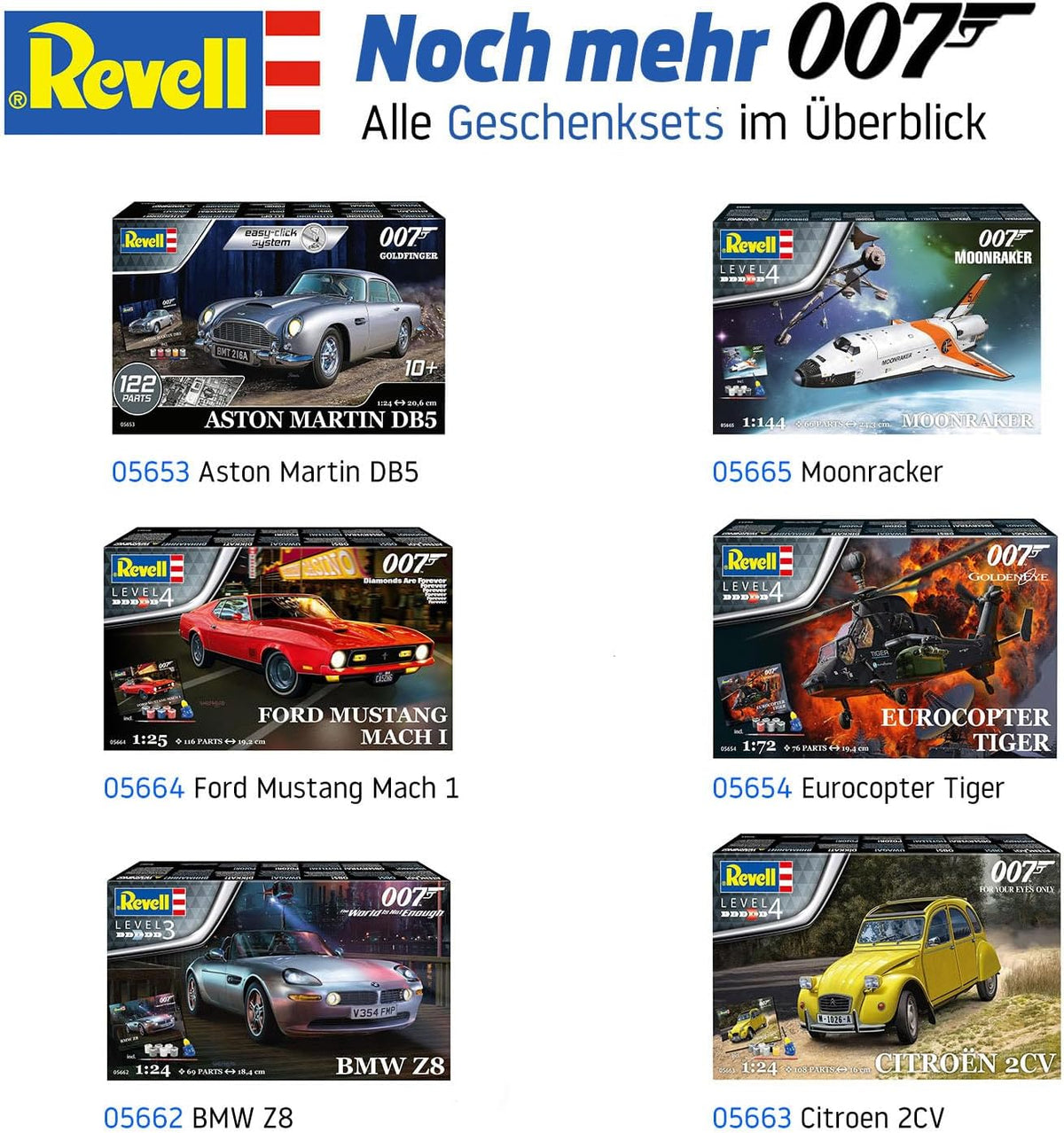 revell gift set 05663 james bond 007 for, front angle view