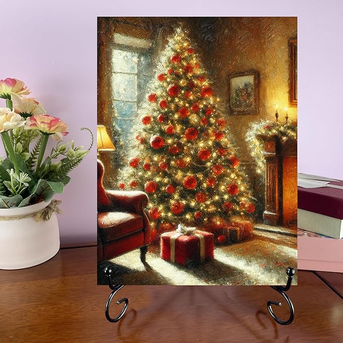 2PCS Premium Black Iron Plate Stands for Display 12 Inch, Decorative Solid Metal Plate Holders for Displaying, Mini Easel, Frame, Book, Card, Plaque, Bowl, Picture Stands for Display