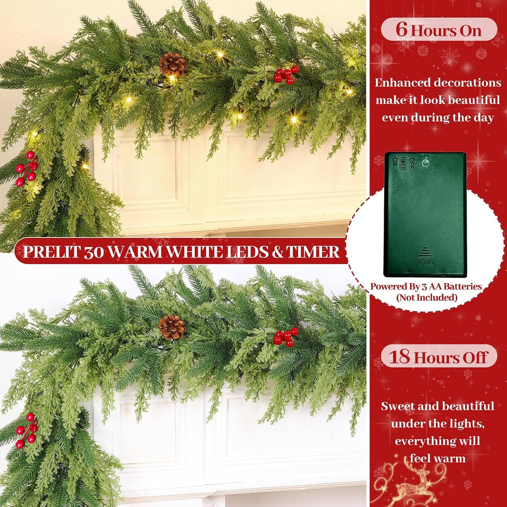 timer 6 ft by 12 in lighted christmas shown in use