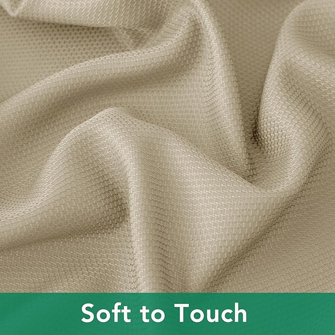 Biscaynebay Textured Fabric Tablecloths 70x108 Inches Rectangular, Natural Water Resistant Tablecloths for Dining, Kitchen, Wedding, Parties etc. Machine Washable