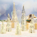 mercury glass christmas tree with led fairy lights, main product view