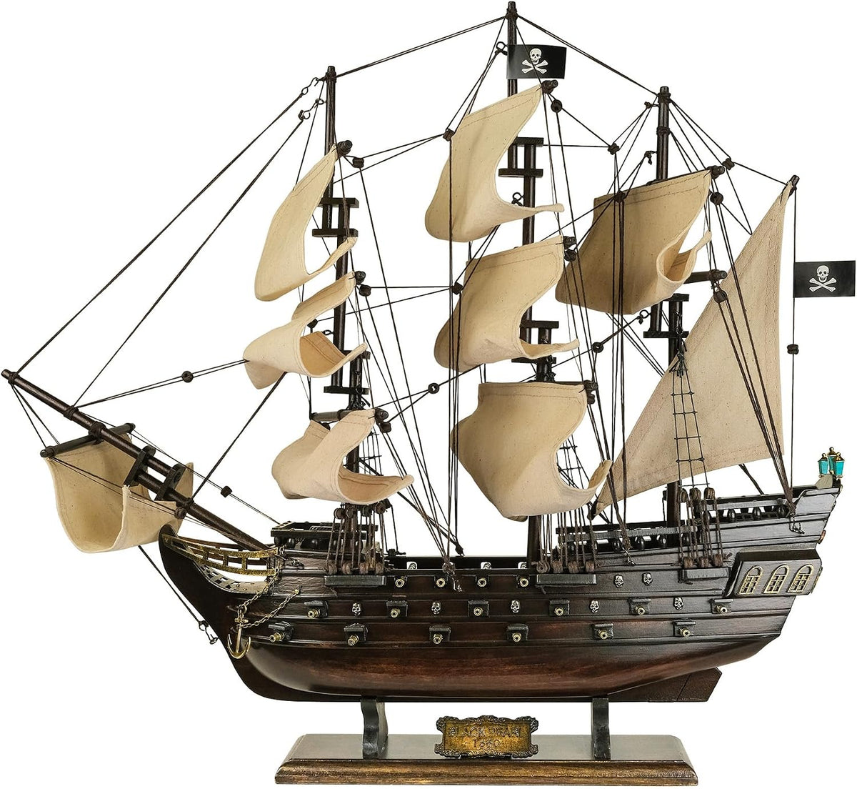 sailingstory wooden pirate ship model black pearl beige, main product view