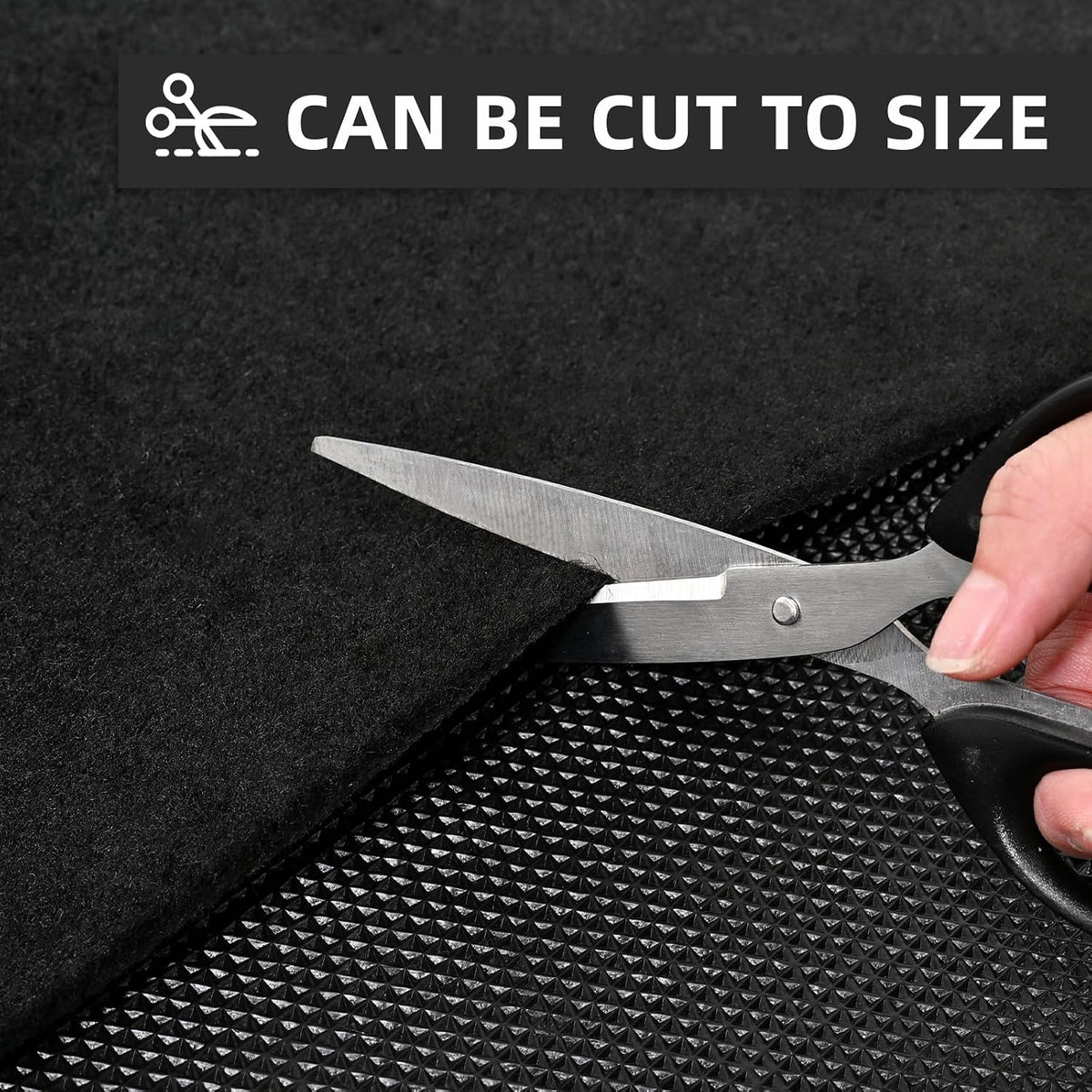 Extra Thick Black Carpet Runner 3x10 ft,Non-Slip TPR Rubber Backing 450 GSM N...