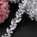 bbto crystal rhinestone chain trim leaf flower sewing, main product view