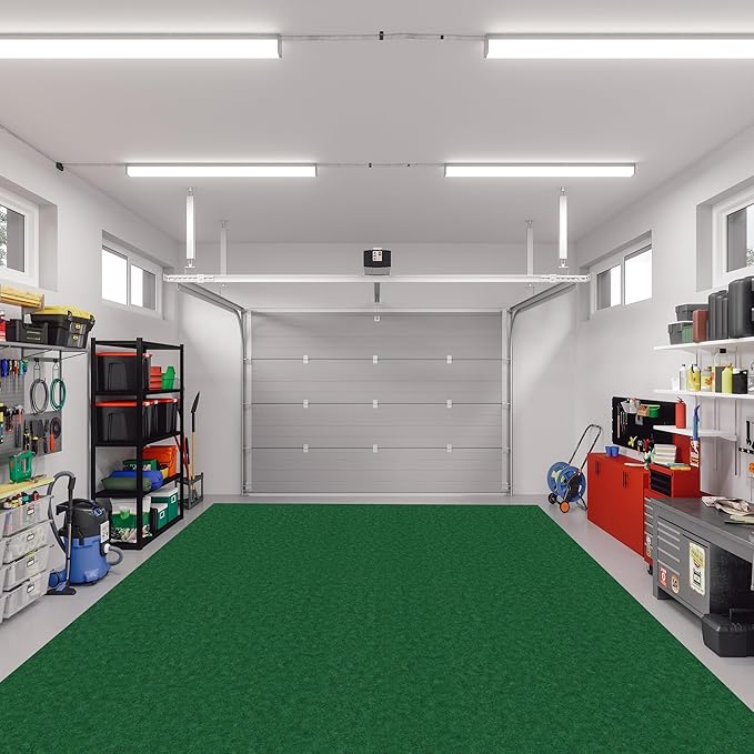 Ottomanson 6'6" x 18' Hallway Runner with Scraper Pile - Extra Durable Non-Slip Rug Mat for Indoor & Outdoor Use - Ideal for Kitchen, Entryway & Garage - High-Traffic Carpet, Green