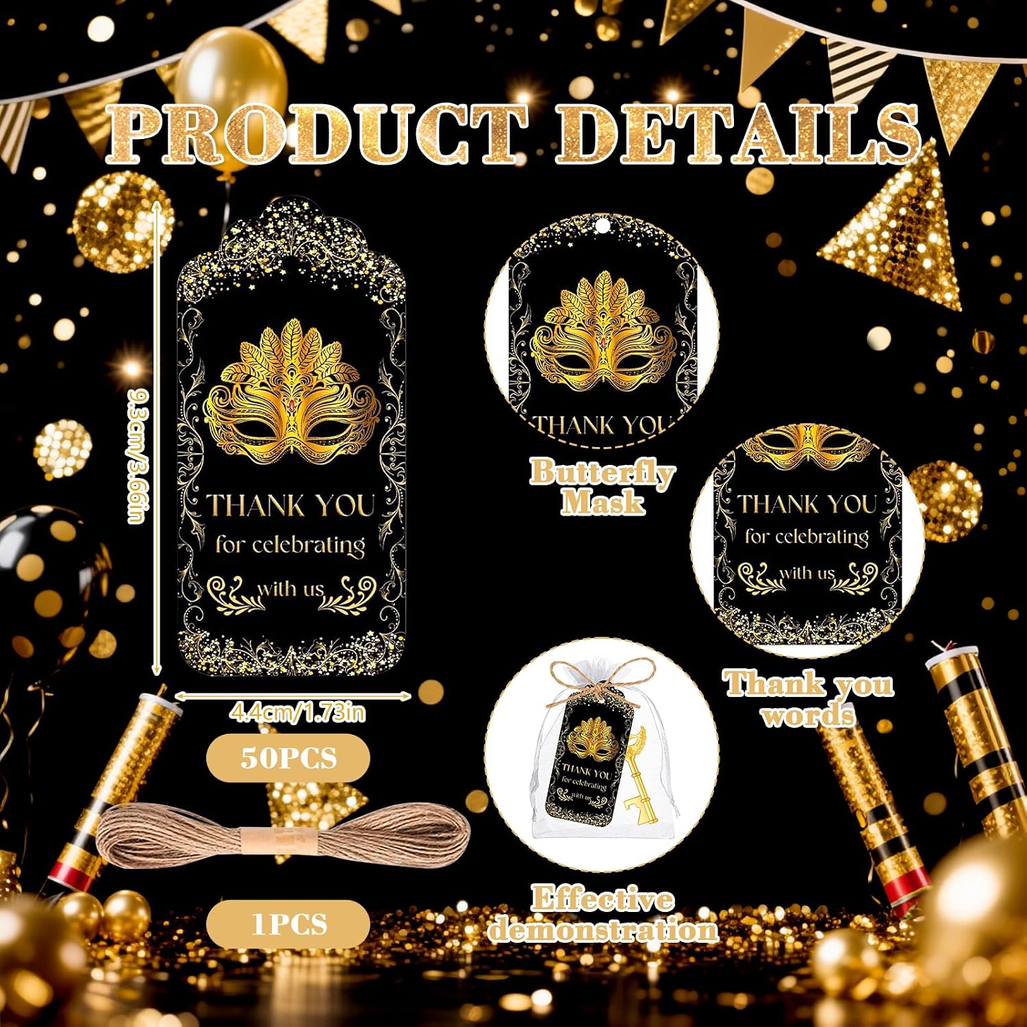50Pcs Crown Mask Bottle Openers, Masquerade Party Wedding Favors Gifts Bulk | Zinc Alloy, Organza Bags, Thank You Tags, Masquerade Party, Weddings, Bridal Showers, Guest Return Gifts