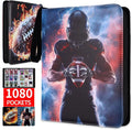 Football Card Binder 1080 Pockets, Ultimate Trading Card Ablums with 60 Page Removable Sleeves to Organize and Protect Your Sports Cards Like a Pro