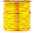 Mandala Crafts 22 Gauge Anodized Aluminum Craft Wire for Jewelry Making - 100 FT Colored Flexible Light Gold Tone Wire - Bendable for Bonsai Armature Crafting Sculpting