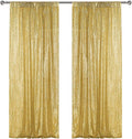Sugargirl Gold Sequin Backdrop Curtain 2 Panels 2FTx8FT Glitter Gold Background Drapes Sparkle Photography Backdrop for Party Wedding Birthday Wall Decoration