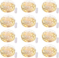 Brightown 12 Pack LED Fairy Lights Battery Operated String Lights - 7ft 20LED Waterproof Silver Wire Firefly Starry Moon Lights for DIY Crafts Wedding Table Centerpieces Party Ramadan Decorations