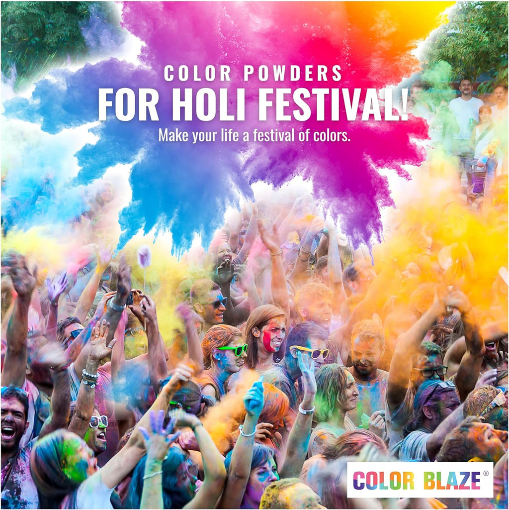 Color Blaze Color Run Powder - 5 lbs of Each Color - Pink, Blue, Green, Yellow - Non-Toxic, Washable Color Powder - Pack of 4 Bags - 20 Pounds in Bulk