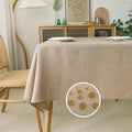 NLMUVW Linen Tablecloth Rectangle 108 Inch Burlap Textured Table Cloth Water Resistant Farmhouse Rustic Table Cover for Kitchen Dining Coffee, 54 x 108 Inch