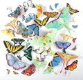 LET'S RESIN Realistic Paper Butterfly Moth,46 Pcs Double-Sided Faux Butterfly,Epoxy Resin Supplies,Vintage Floral Decoration,Resin Accessories for Art,Crafts,Molds