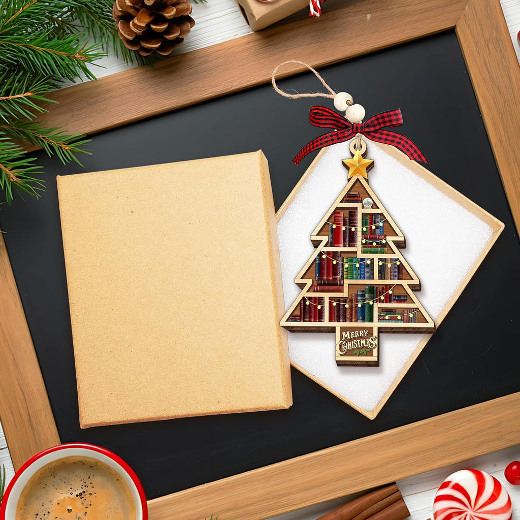 HEXMOZ Book Lover Christmas Ornaments 2026 - Book Lovers Gifts for Women | Book Ornaments for Christmas Tree - Gift Ideas for Book Lovers, Readers, Bookworms, Book Club, Bookish, Readers, Librarians